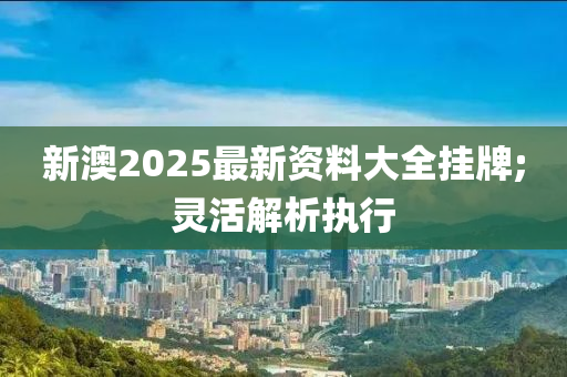 新澳2025最新資料大全掛牌;靈活解析執(zhí)行