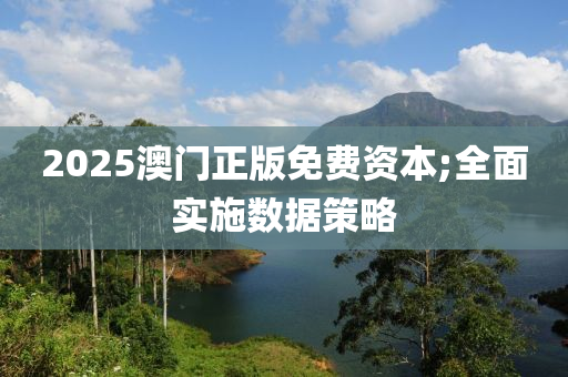 2025澳門正版免費(fèi)資本;全面實(shí)施數(shù)據(jù)液壓動(dòng)力機(jī)械,元件制造策略