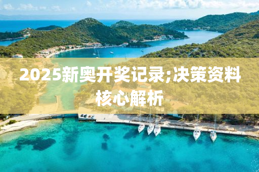 2025新奧開獎記錄;決策資料核心解析