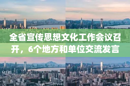 全省宣傳思想文化工作會議召開，6個地方和單位交流發(fā)言