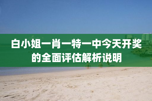 白小姐一肖一特一中今天開獎的全面評估解析說明液壓動力機械,元件制造