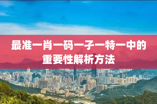 最準一肖一碼一孑一特一中的重要性解析方法液壓動力機械,元件制造