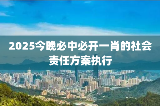 2025今晚必中必開一肖的社會責任方案執(zhí)行