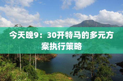 今天晚9：30開特馬的多元方案執(zhí)行策略液壓動(dòng)力機(jī)械,元件制造