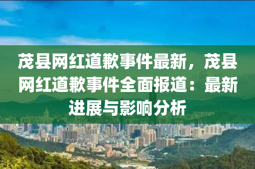 茂縣網(wǎng)紅道歉事件最新，茂縣網(wǎng)紅道歉事件全面報道：最新進展與影響分析