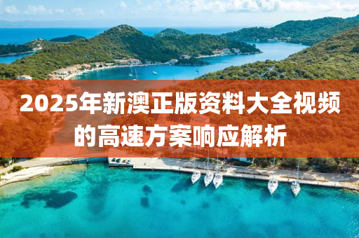 2025年新澳液壓動力機(jī)械,元件制造正版資料大全視頻的高速方案響應(yīng)解析