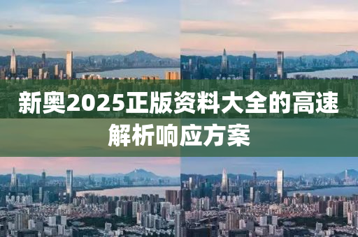 新奧2025正版資料大全的高速解析響應(yīng)方案