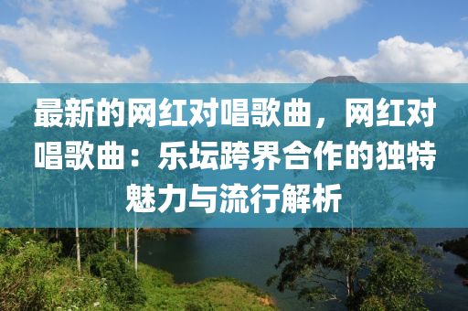 最新的網(wǎng)紅對唱歌曲，網(wǎng)紅液壓動力機械,元件制造對唱歌曲：樂壇跨界合作的獨特魅力與流行解析