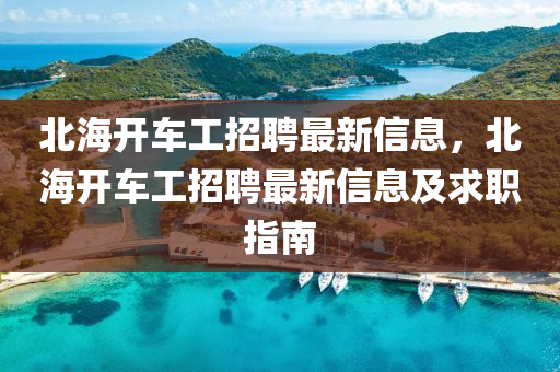 北海開車工招聘最新信息，北海開車工招聘最新信息及求職指南液壓動力機械,元件制造