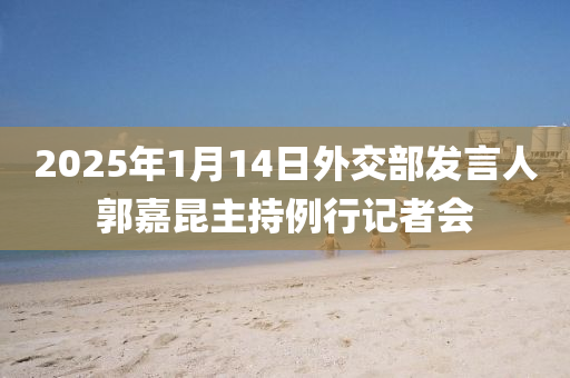 2025年1月14日外交部發(fā)言液壓動力機械,元件制造人郭嘉昆主持例行記者會