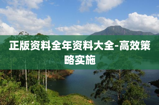 正版液壓動力機械,元件制造資料全年資料大全-高效策略實施