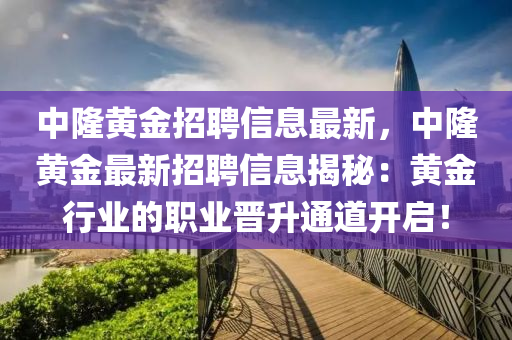 中隆黃金招聘信息最新，中隆黃金最新招聘信息揭秘：黃金行業(yè)的職業(yè)晉升通道開啟！