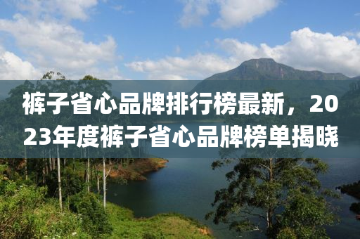 褲子省心品牌排行榜最新，2023年度褲子省心品牌榜單揭曉液壓動力機械,元件制造