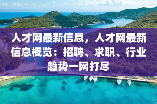 人才網最新信息，人才網最新信息概覽：招聘、求職、行業(yè)趨勢一網打盡