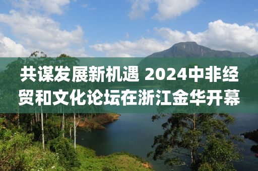 共謀發(fā)展新機遇 液壓動力機械,元件制造2024中非經貿和文化論壇在浙江金華開幕