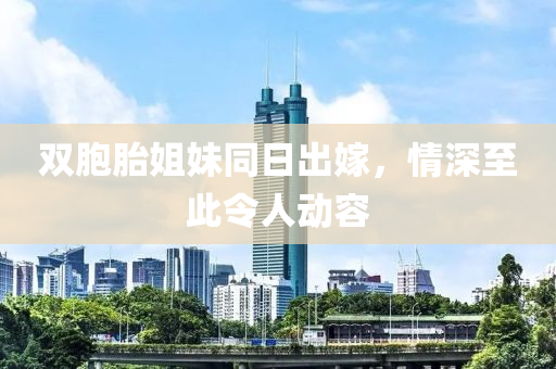 雙胞胎姐妹同日出嫁，情深至此令人動容液壓動力機械,元件制造