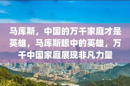 馬庫斯，中國的萬千家庭才是英雄，馬庫斯眼液壓動力機(jī)械,元件制造中的英雄，萬千中國家庭展現(xiàn)非凡力量