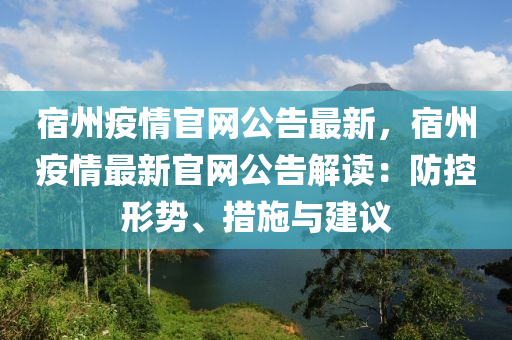 宿州疫情官網(wǎng)公告最新，宿州疫情最新官網(wǎng)公告解讀：防控形勢、措施與建議液壓動力機械,元件制造