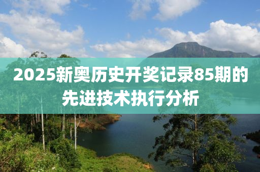 2025新奧歷史開獎記錄85期的先進技術(shù)執(zhí)行分析