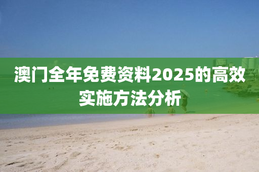 澳門全年免費資料2025的高效實施方法分析液壓動力機械,元件制造