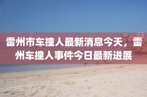 雷州市車撞人最新消息今天，雷州車撞人事件今日最新進(jìn)展