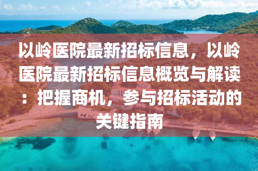 以嶺醫(yī)院最新招標信息，以嶺醫(yī)院最新招標信息概覽與解讀：把握商機，參與招標活動的關(guān)鍵指南