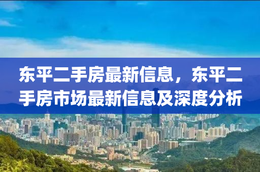 東平二手房最新信息，東平二手房市場最新信息及深度分析液壓動(dòng)力機(jī)械,元件制造