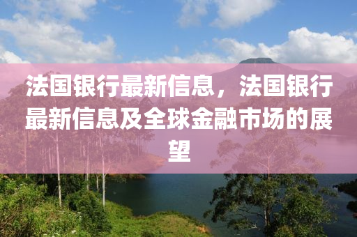 法國銀行最新信息，法國銀行最新信息及全球金融市場的展望