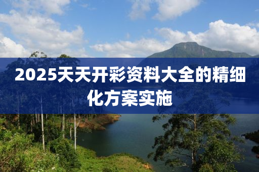 2025天天開彩資料大全的精細(xì)化方案實施