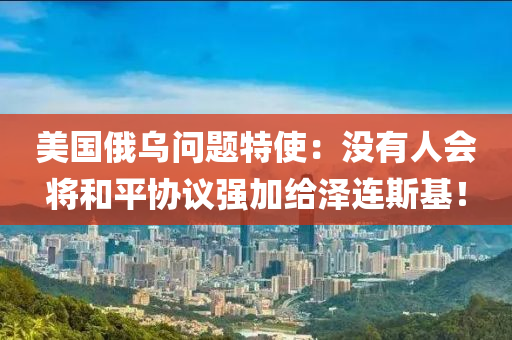 美國俄烏問題特使：沒有人會將和平協(xié)議強加給澤連斯基！液壓動力機械,元件制造