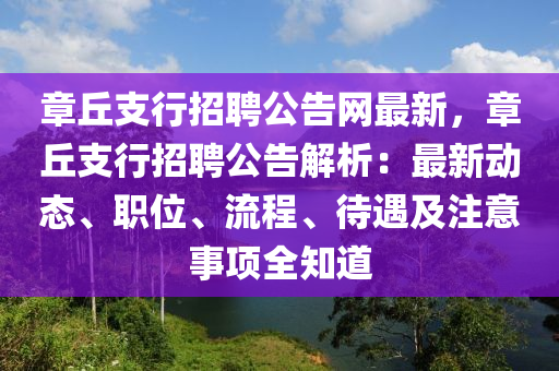 章丘支行招聘公告網(wǎng)最新，章丘支行招聘公告解析：最新動態(tài)、職位、流程、待遇及注意事項全知道