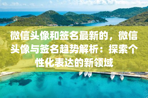 微信頭像和簽名最新的，微信頭像與簽名趨勢解析：探索個性化表達的新領(lǐng)域液壓動力機械,元件制造