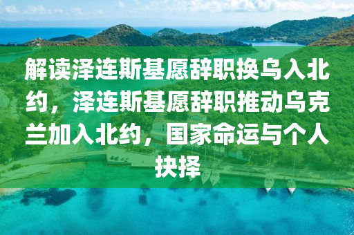 解讀澤連斯基愿辭職換烏入北約，澤連斯基愿辭職推動(dòng)烏克蘭加入北約，國(guó)家命運(yùn)與個(gè)人抉擇液壓動(dòng)力機(jī)械,元件制造