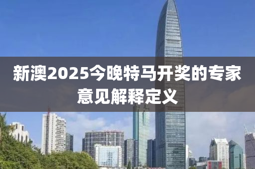 新澳2025今晚特馬開獎的專家意見解釋定義