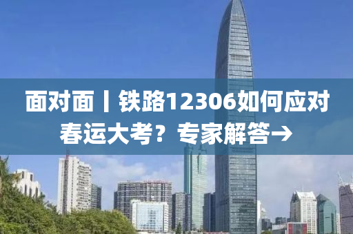 面對面丨鐵路12306如何應對春運大考？專家解答→液壓動力機械,元件制造