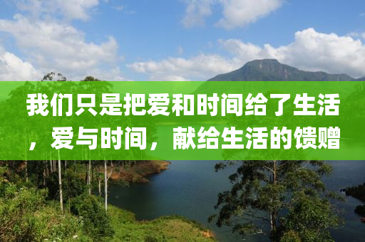 我們只是把愛和時間給了生活，愛與時間，獻給生活的饋贈液壓動力機械,元件制造