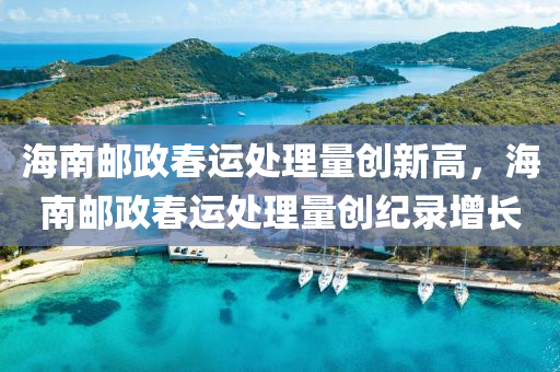 海南郵政春運處理量創(chuàng)新高，海南郵政春運處理量創(chuàng)紀錄增長液壓動力機械,元件制造