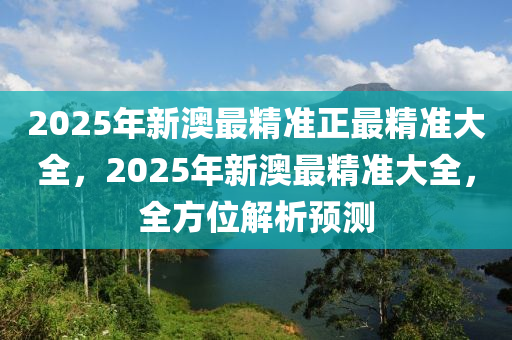 2液壓動力機(jī)械,元件制造025年新澳最精準(zhǔn)正最精準(zhǔn)大全，2025年新澳最精準(zhǔn)大全，全方位解析預(yù)測