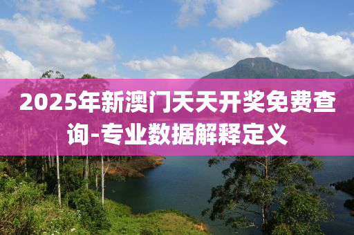 2025年新澳門天天開獎免費查詢-專業(yè)數(shù)據(jù)解釋定義