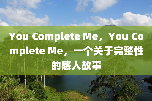 You Complete Me，You Complete Me，一個關(guān)于完整性的感人故事液壓動力機械,元件制造