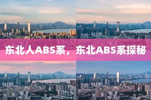 東北人ABS系，東北ABS液壓動力機械,元件制造系探秘