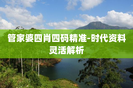 管家婆四肖四碼精準-時代資料靈活解析