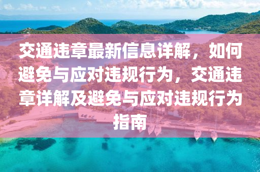 交通違章最新信息詳解，如何避免與應(yīng)對(duì)違規(guī)行為，交通違章詳解及避免與應(yīng)對(duì)違規(guī)行為指南