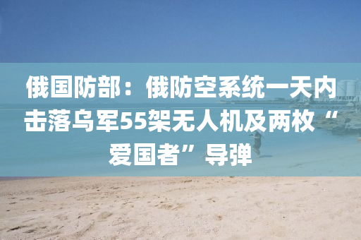 俄國(guó)防部：俄防空系統(tǒng)一天內(nèi)擊落烏軍55架無(wú)人機(jī)及兩枚“愛國(guó)者”導(dǎo)彈