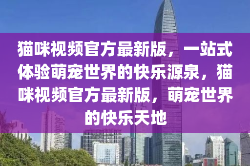 貓咪視頻官方最新版，一站式體驗萌寵世界的快樂源泉，貓咪視頻官方最新版，萌寵世界的快樂天地