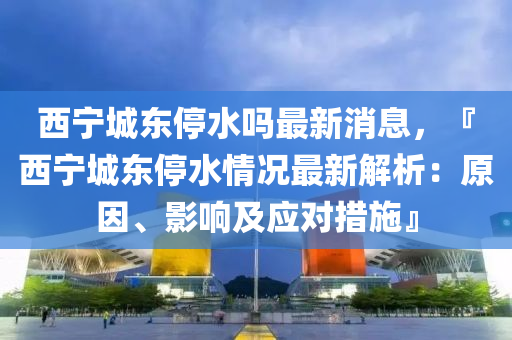 西寧城東停水嗎最新消息，『西寧城東停水情況最新解析：原因、影響及應對措施』液壓動力機械,元件制造