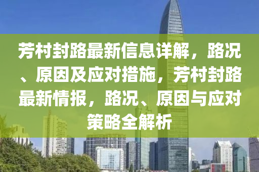 芳村封路最新信息詳解，路況、原因及應(yīng)對(duì)措施，芳村封路最新情報(bào)，路況、原因與應(yīng)對(duì)策略全解析