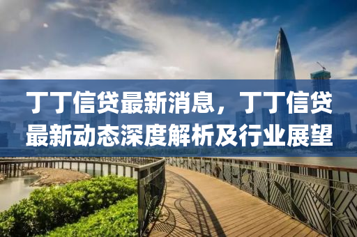 丁丁信貸最新消息，丁丁信貸最新動態(tài)深度解析及行業(yè)展液壓動力機械,元件制造望