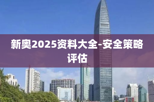 新奧2025資料大全-安全策略評估