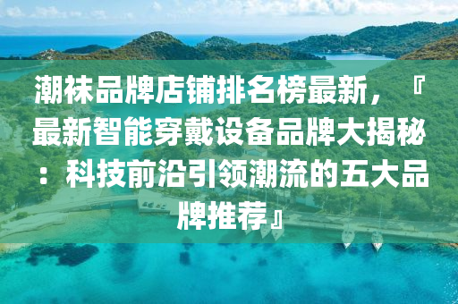 潮襪品牌液壓動力機械,元件制造店鋪排名榜最新，『最新智能穿戴設備品牌大揭秘：科技前沿引領(lǐng)潮流的五大品牌推薦』